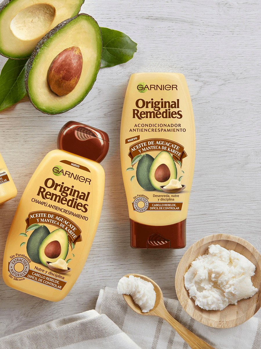 Champú Aguacate y Karité para pelo rebelde y encrespado
